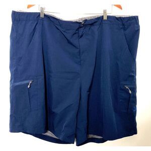 Reel Life Board Blue Fishing Outdoor Beach Lightweight Pull Up Shorts Sz 4X